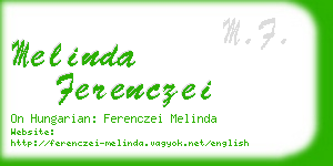 melinda ferenczei business card